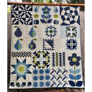 Minick and Simpson Blue Pear Sampler Quilt